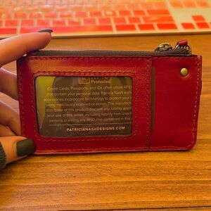Patricia Nash Crimson Leather ID Wallet